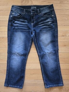 Warehouse One Dark Blue Denim Jeans with Contrast Stitching